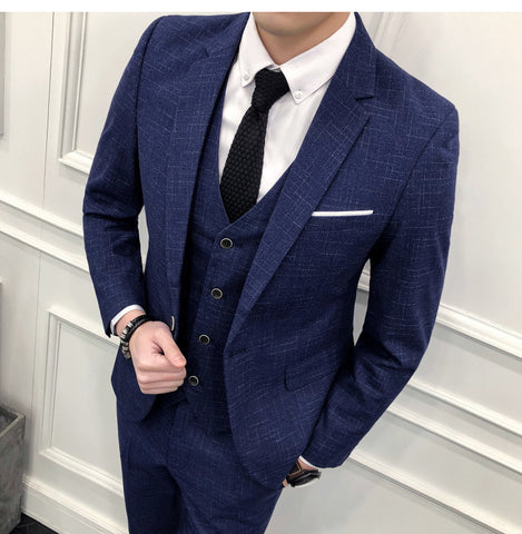 Blue Wedding groomsmen wedding suit men's suit
