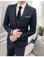 Black grey Wedding groomsmen wedding suit men's suit