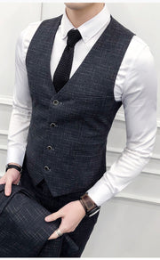 Black grey Wedding groomsmen wedding suit men's suit
