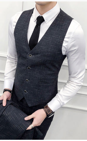 Black grey Wedding groomsmen wedding suit men's suit
