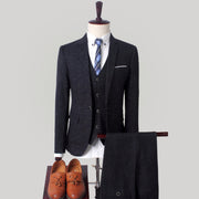 Black grey Wedding groomsmen wedding suit men's suit