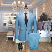 blue Wedding suit slim suit