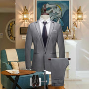 grey Wedding suit slim suit