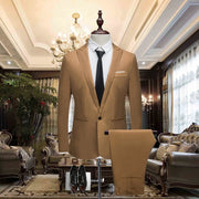 Brown Wedding suit slim suit